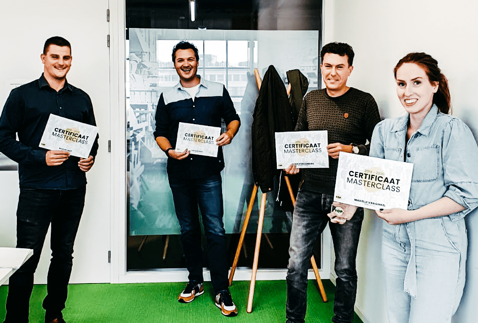 Groep online marketeers behaalt YOP certificaat